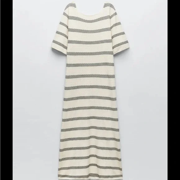 Zara STRIPED KNIT DRESS - Picture 3 of 5